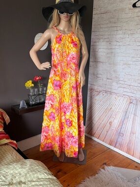 Vintage Mr B of California Floral Maxi Sundress